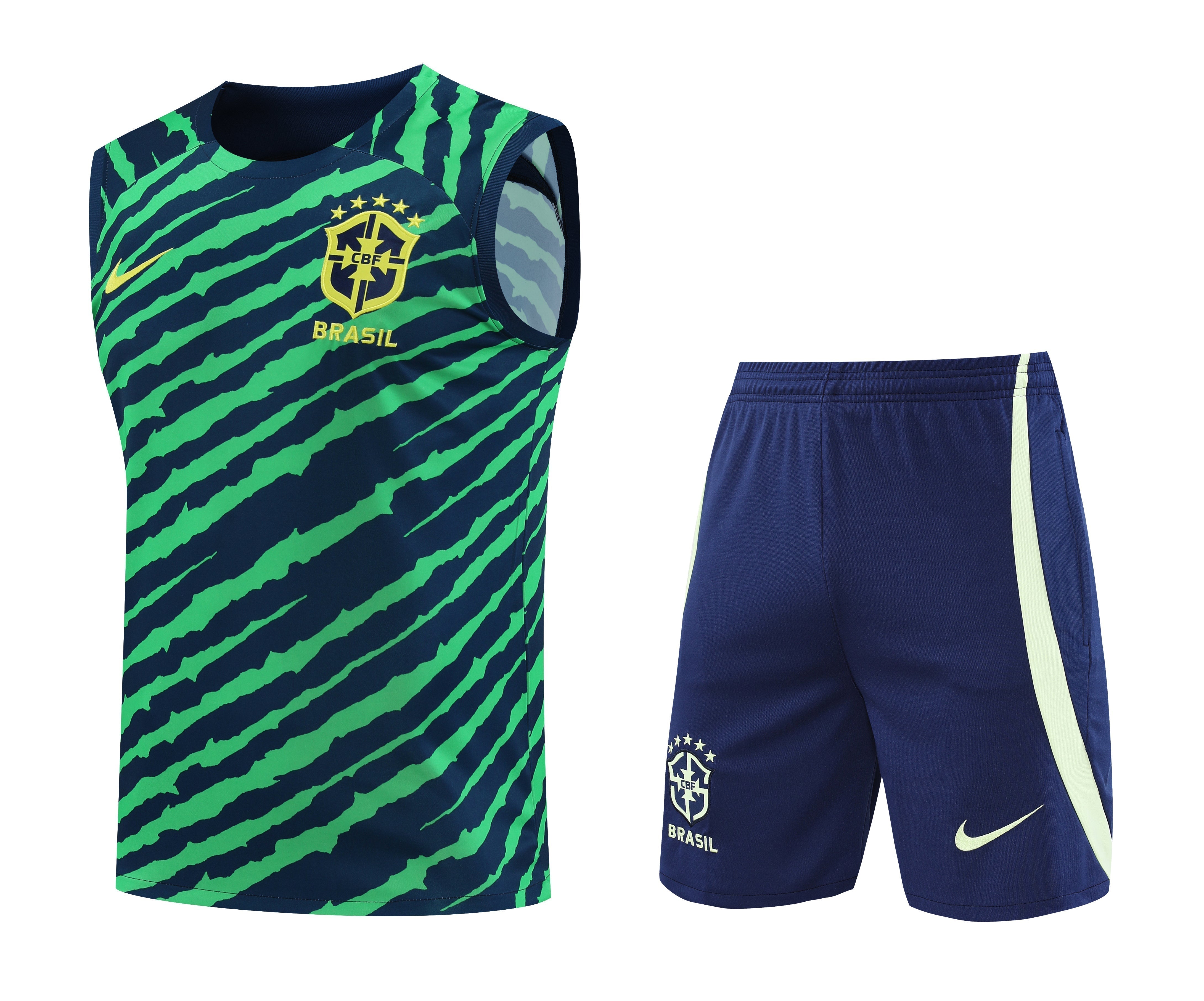 Kit Treino Brasil 22/23 Nike - Verde e Azul