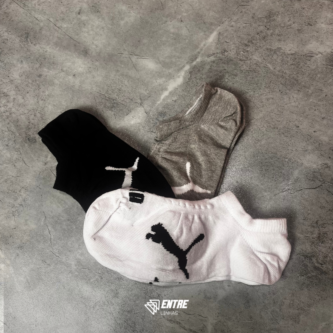 KIT 3 MEIAS PUMA SAPATILHA ORIGINAL (UNISSEX)