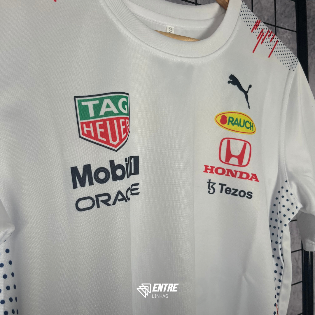 Camiseta F1 Red Bull Racing Inspired – Branca (PRONTA ENTREGA)