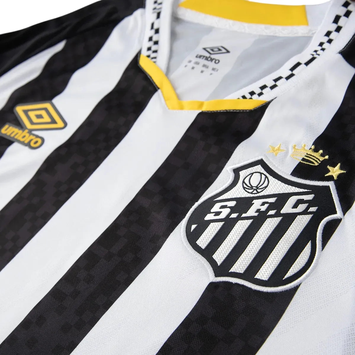 Camisa Santos Away 25/26 - Preta e Branca #NeymarJR10