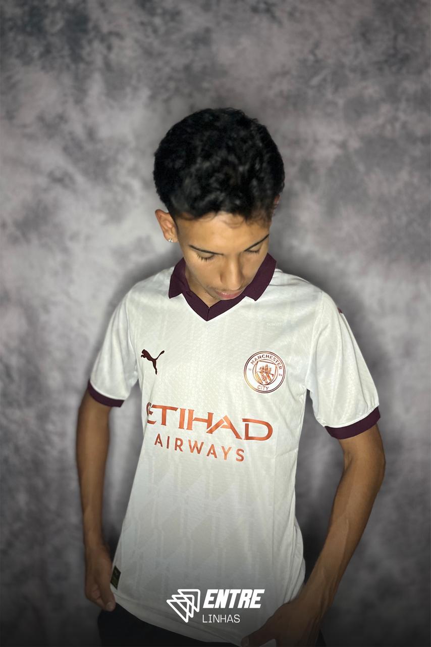 Camisa Manchester City Away 23/24 Torcedor Masculina - Branco