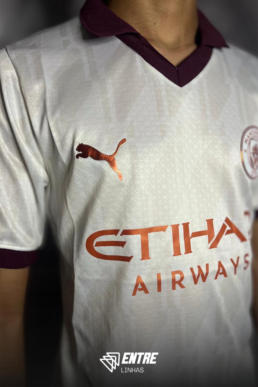 Camisa Manchester City Away 23/24 Torcedor Masculina - Branco