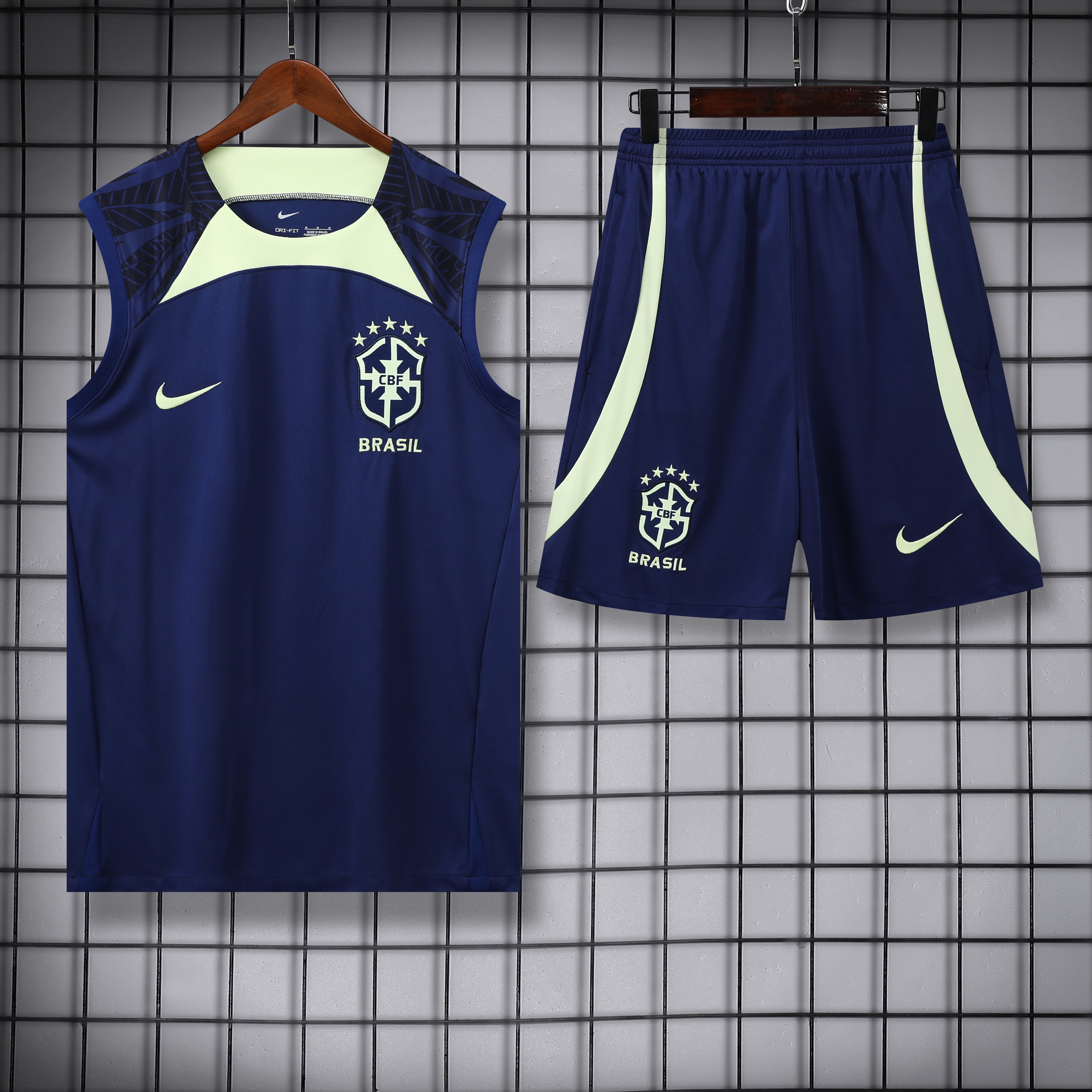 Kit Treino Brasil 22/23 Nike - Azul