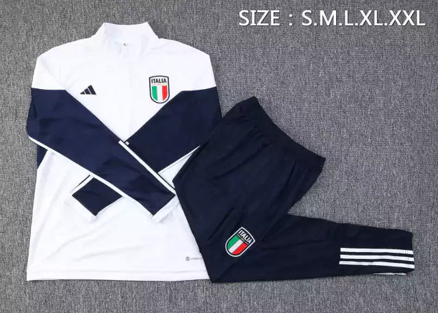 Conjunto Itália 2023 Branco/ azul - Puma - Com Fecho