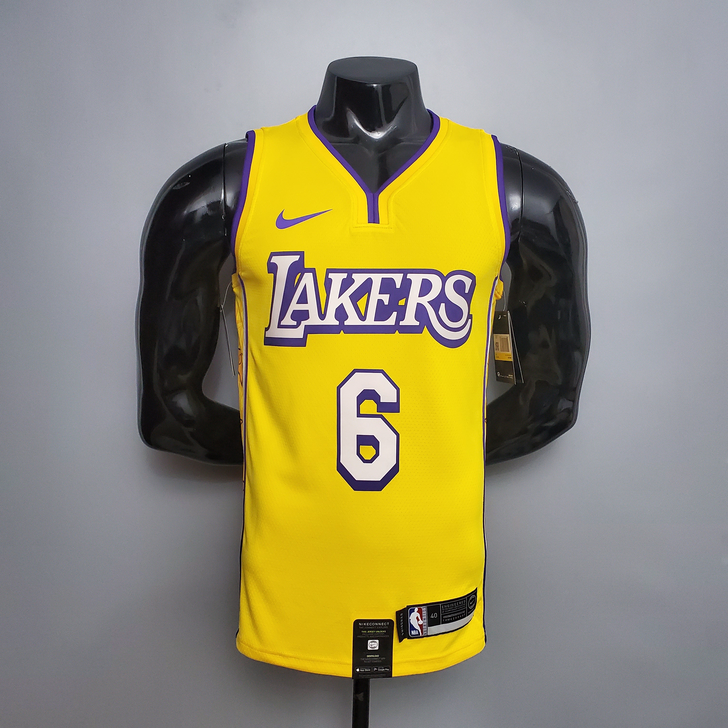 Camisa NBA Lakers #6 James V-neck Nike Connection - 23/24