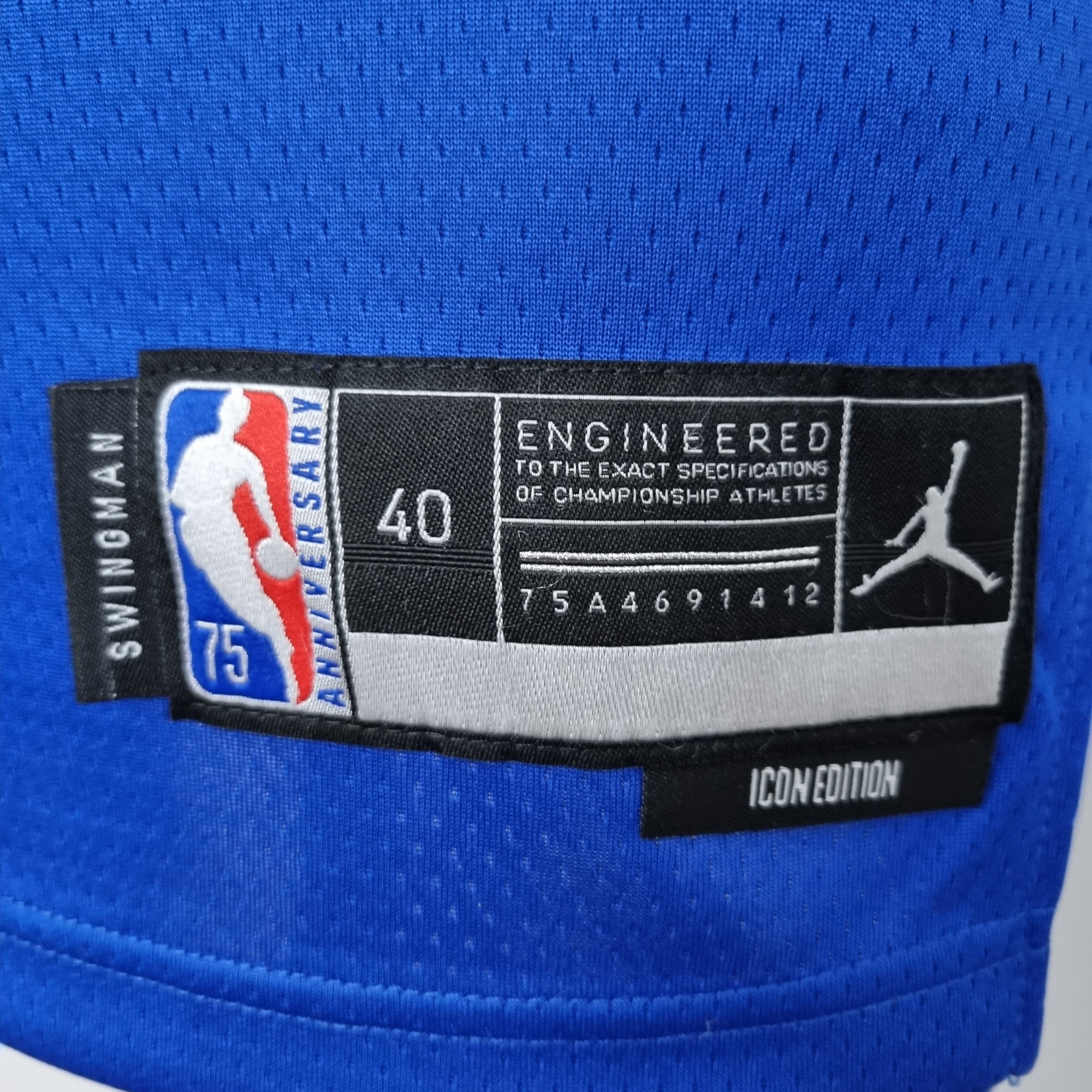Camisa NBA NY Knicks #30 Randle - 75° Aniversário Limited Blue