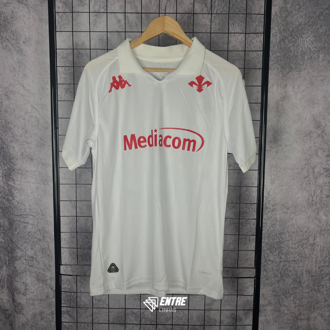 Camisa Fiorentina Reserva II - 24/25 Torcedor Masculina - Branco (PRONTA ENTREGA)