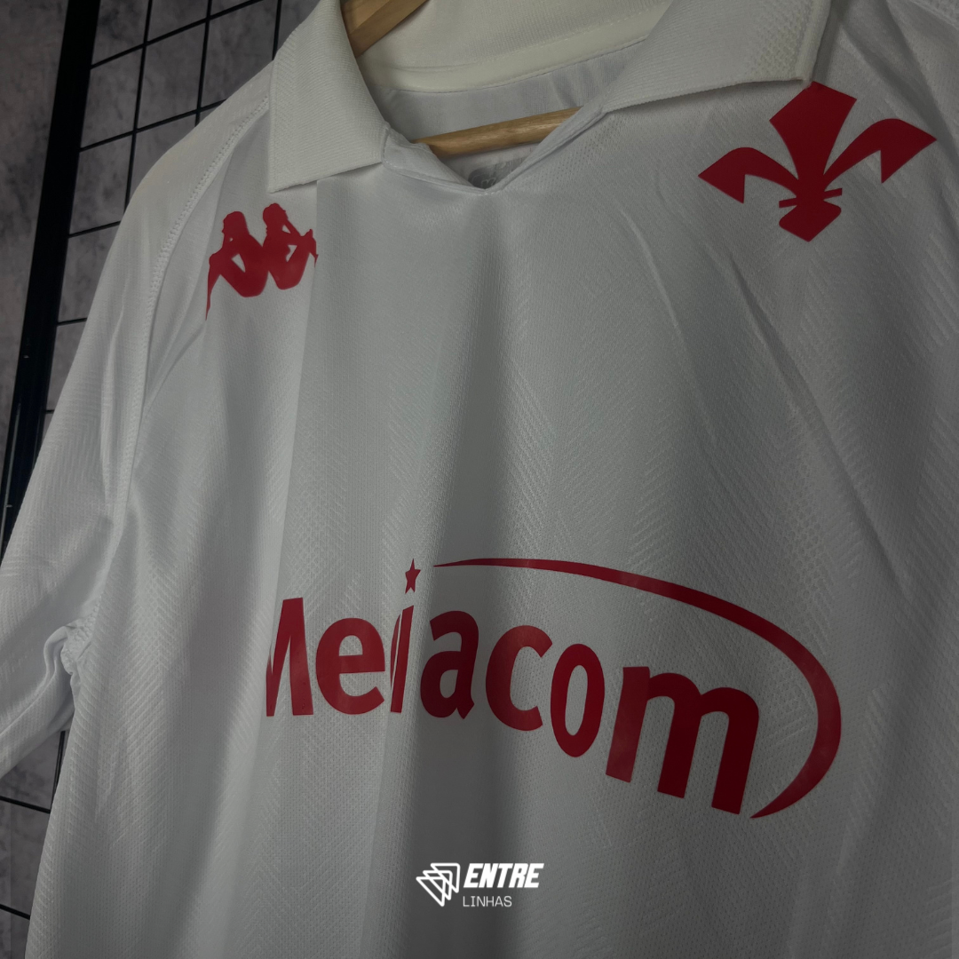 Camisa Fiorentina Reserva II - 24/25 Torcedor Masculina - Branco (PRONTA ENTREGA)
