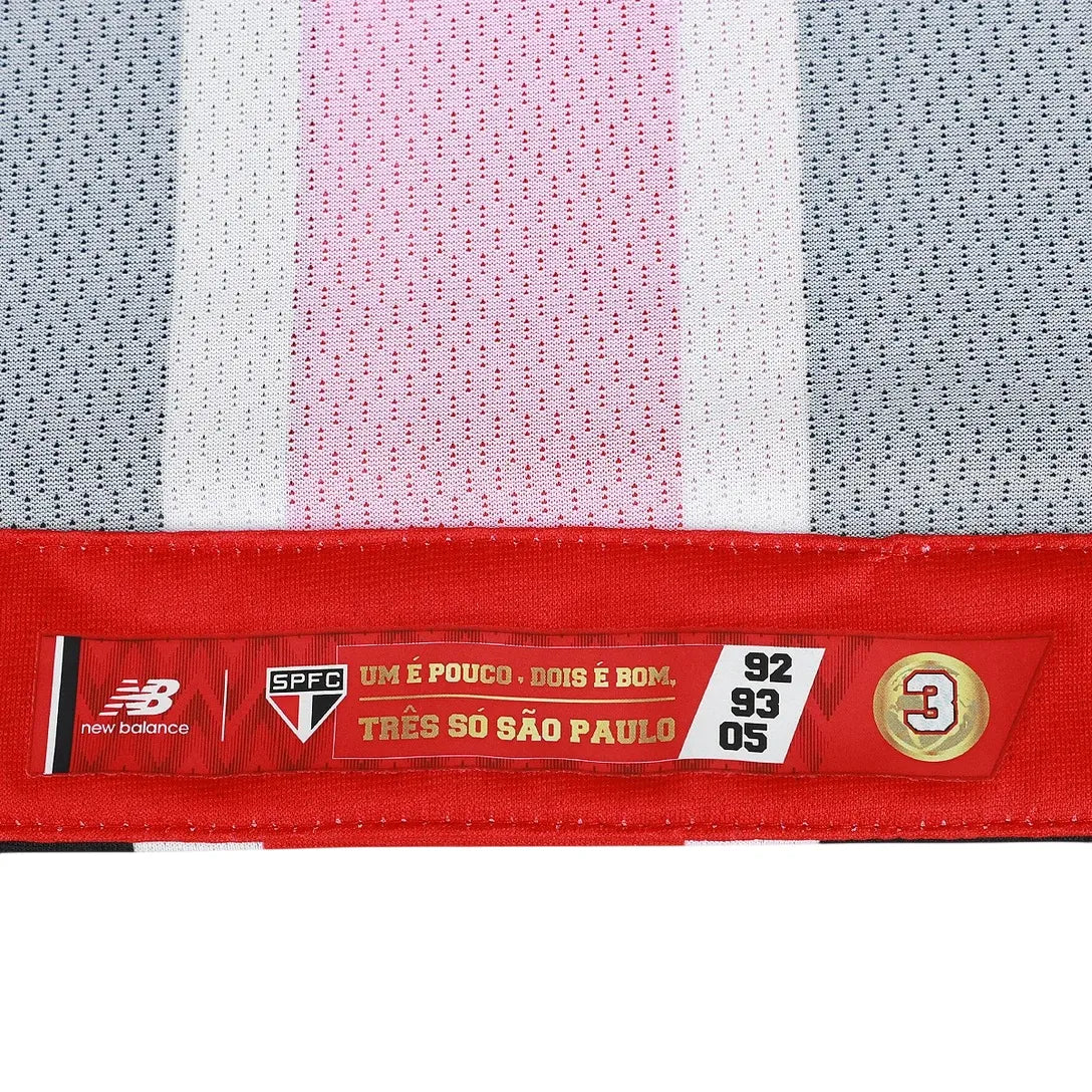 Camisa São Paulo Away 25/26 Jogador - Vermelha e Preta