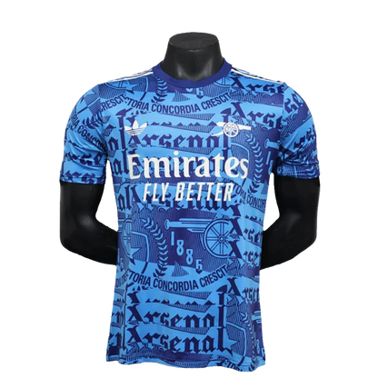 Camisa pré-jogo do Arsenal 25/26 - Azul - Versão Jogador