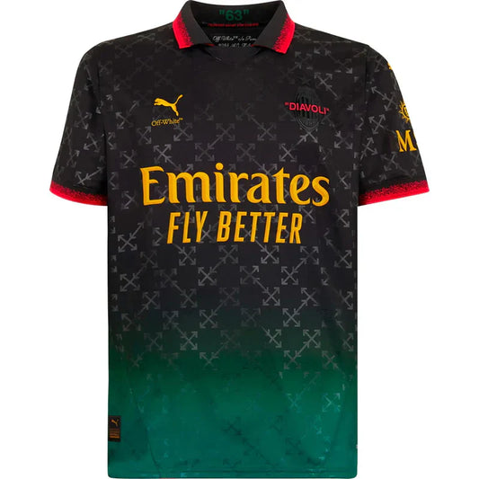Camisa comemorativa do AC Milan 25/26 - Preta - Versão Torcedor