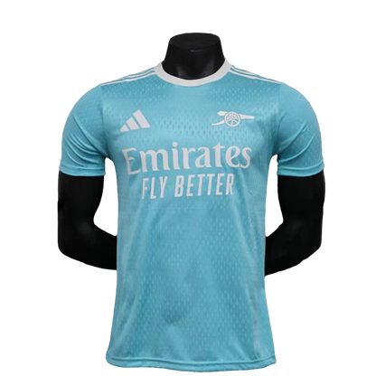 Camisa Arsenal 25/26 Pré-Jogo - Azul Celeste - Versão Jogador