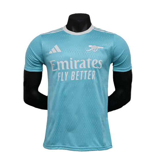 Camisa Arsenal 25/26 Pré-Jogo - Azul Celeste - Versão Jogador