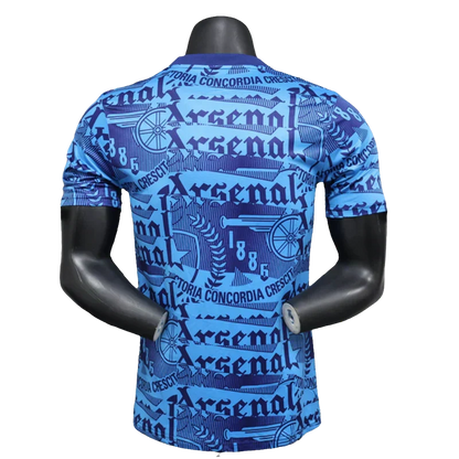 Camisa Arsenal 25/26 Pré-Jogo - Azul - Versão Jogador