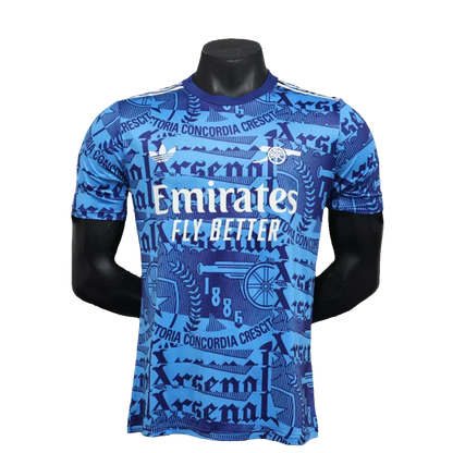 Camisa Arsenal 25/26 Pré-Jogo - Azul - Versão Jogador