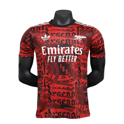 Camisa Arsenal 25/26 Treino - Vermelho Escuro - Versão Jogador