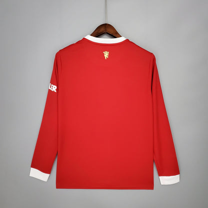 Camisa Manga Longa Manchester United 21/22 Adidas - Vermelho