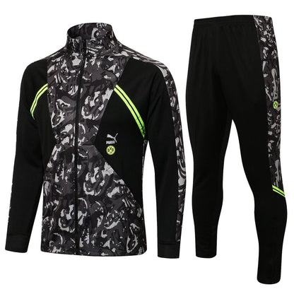Conjunto Inverno Borussia Dortmund Preta Puma - Com Fecho