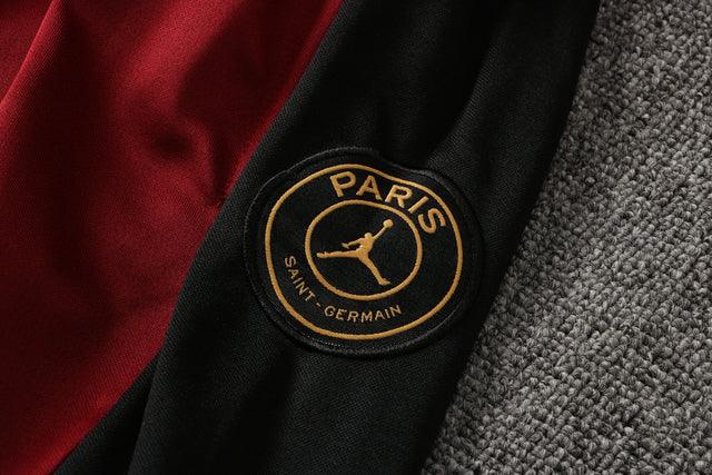 Conjunto Inverno PSG Preta e Vinho Jordan - Com Capuz