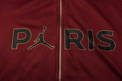 Conjunto Inverno PSG Vinho e Preto Jordan - Com Fecho e Capuz