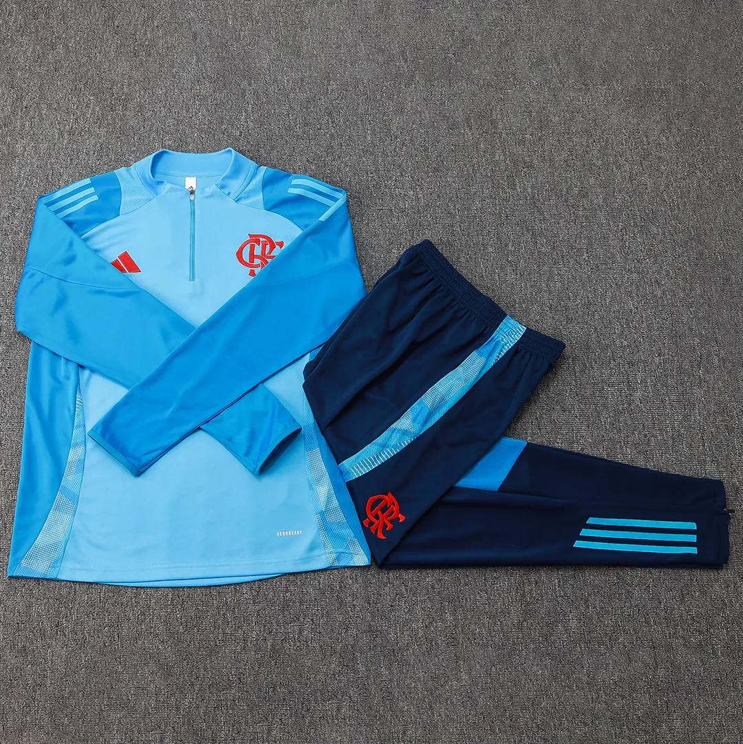 Conjunto Inverno do Flamengo Adidas - Azul Claro